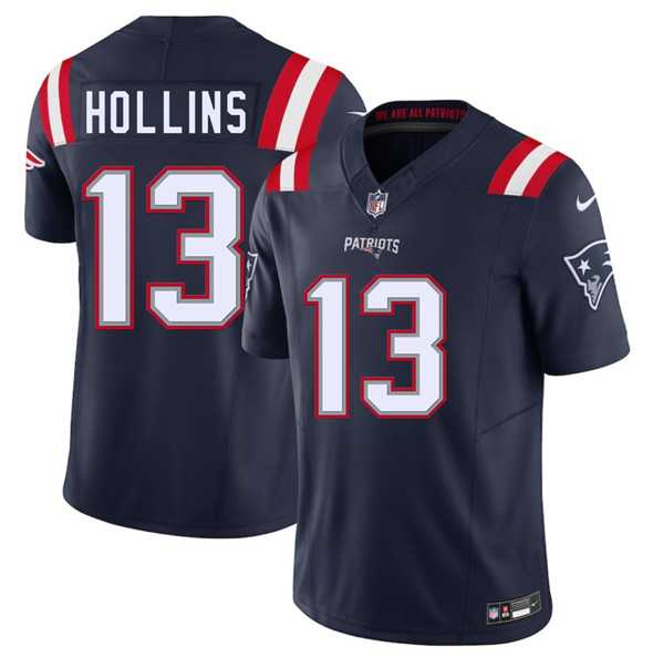 Men & Women & Youth New England Patriots #13 Mack Hollins Navy 2025 F.U.S.E. Vapor Limited Stitched Jersey->new england patriots->NFL Jersey
